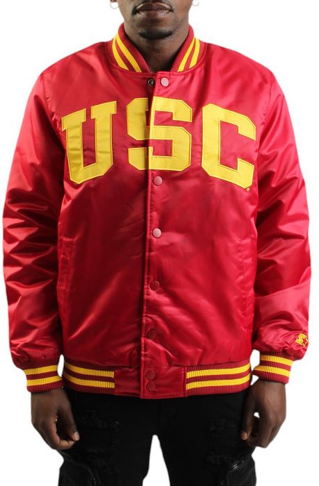 NCAA USC Satin Varsity Jacket 