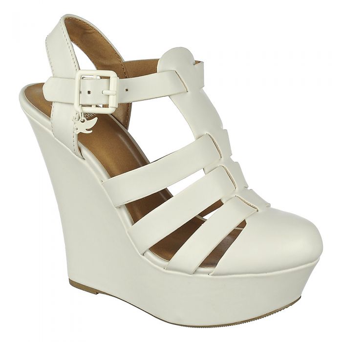 SHIEKH Women's Citrus-S Wedge Sandal FD CITRUS-S/WHITE - Shiekh