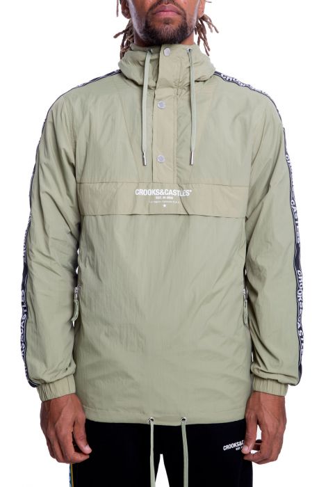 CROOKS & CASTLES The Core Taped Anorak in Olive I1870301-OLIVE - Shiekh