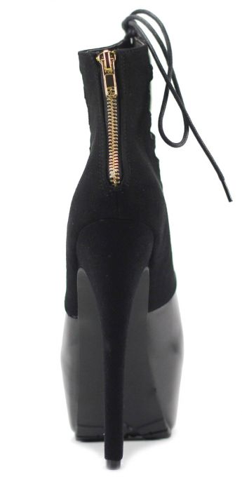 Privileged Shoes by J.C. Dossier: Denmark Black Hi Platform Boots Black