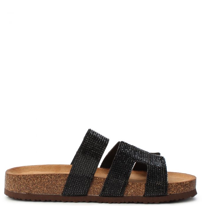 Berk-32 Rhinestones Sandal Black