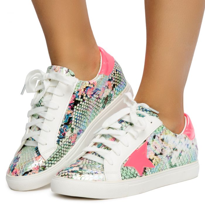 Dale Animal Print Sneakers Fuchsia
