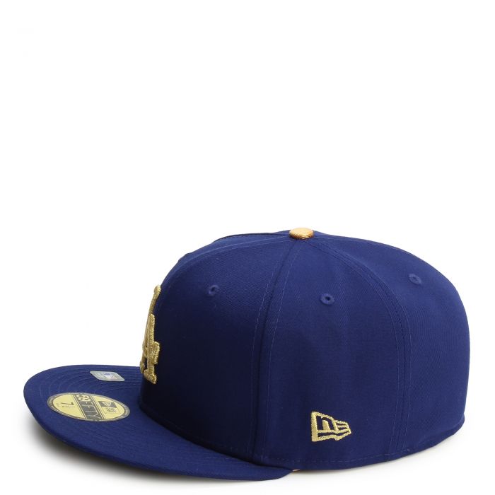 MLB Los Angeles Dodgers Gold Collection 59Fifty Fitted Hat  Blue