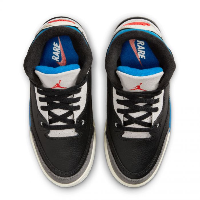 Pre-School Jordan 3 Retro Black/Chile Red-Neutral Grey
