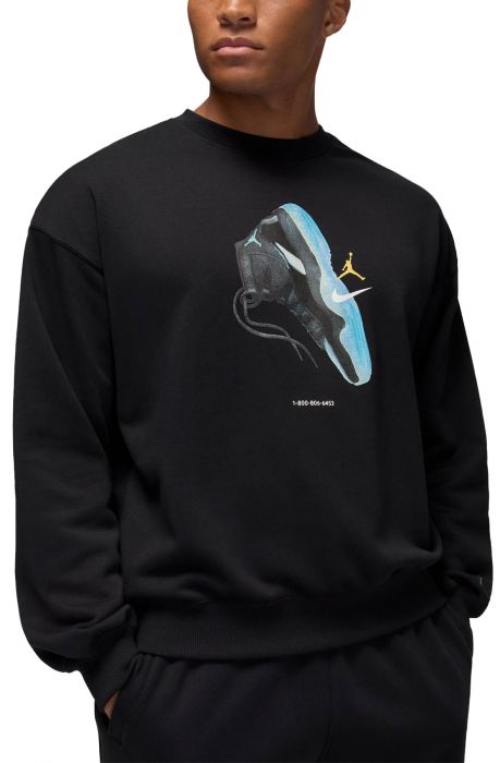  Brooklyn Fleece Crewneck Sweatshirt Black/Gamma Blue