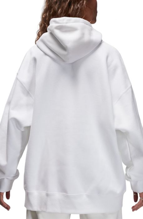 Jordan Flight Fleece Pullover Hoodie White/Brilliant Ornge