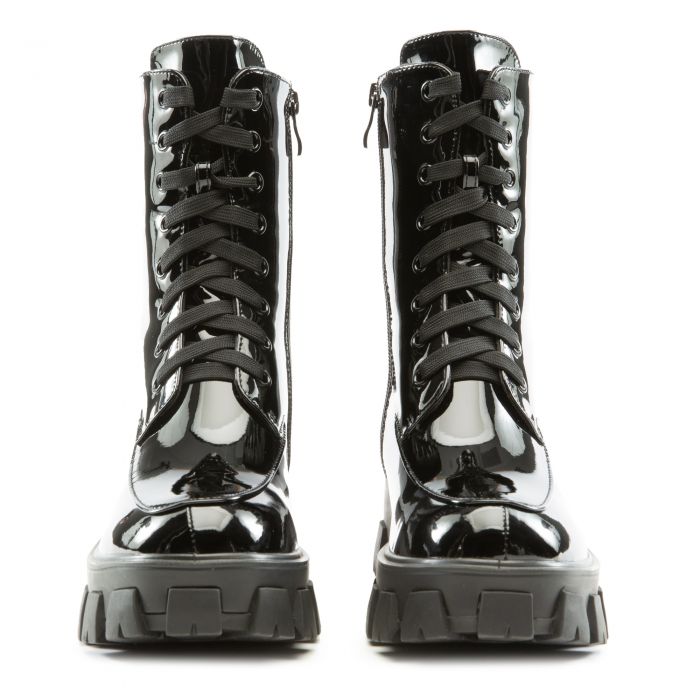 Excision Lace Up Pat Bootie Black