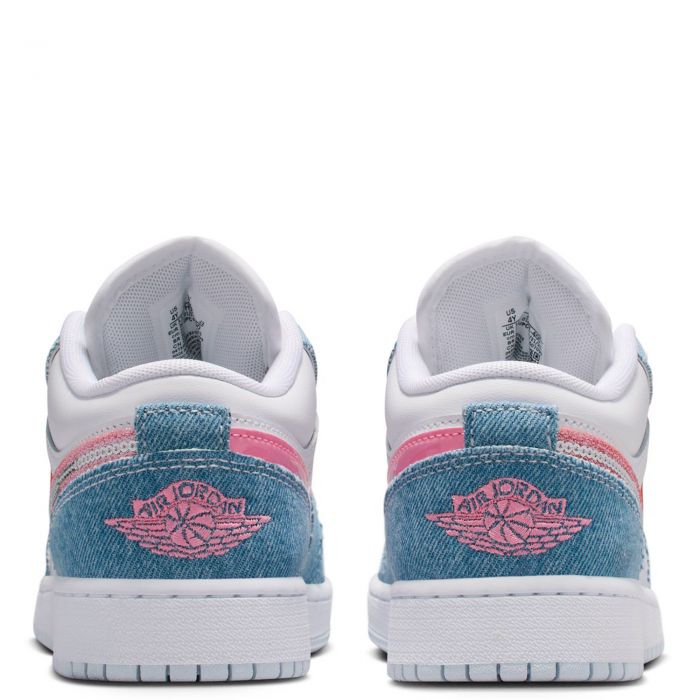 Grade-School Air Jordan 1 Low SE Cobalt Bliss/Pink Glow-White