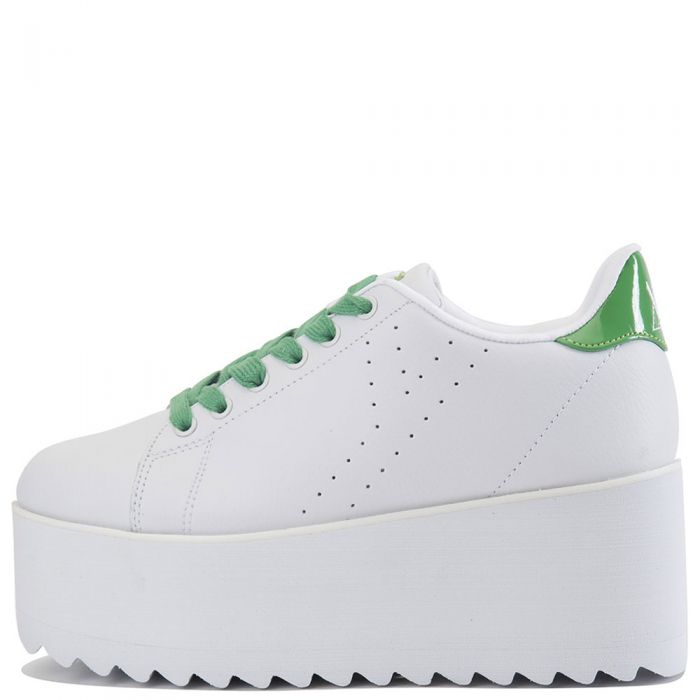 green platform sneakers