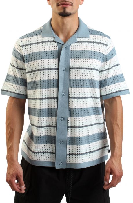 Feldman Sweater Shirt Citadel Blue / White