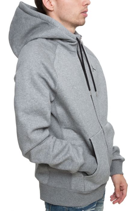 Wings Heavy Fleece Full-Zip Hoodie Carbon Heather/Black