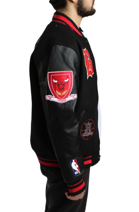 Chicago Bulls Varsity Jacket  Black/Red/Black