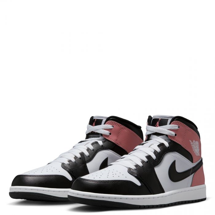 Air Jordan 1 Mid White/Black-Rust Pink