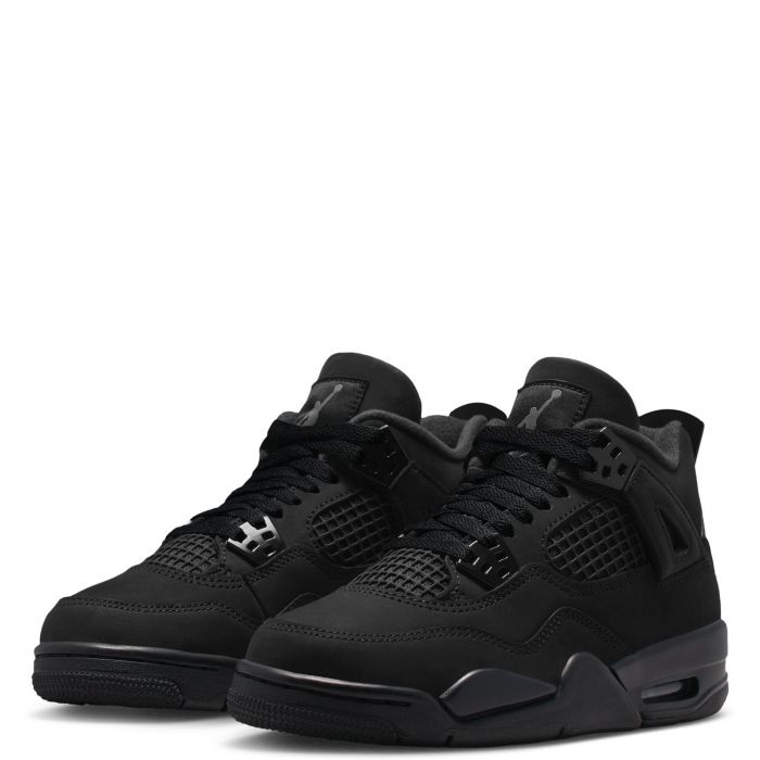 Grade-School Air Jordan 4 Retro Black Cat  Black