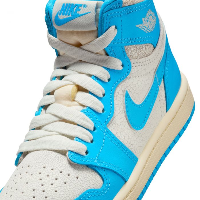 Pre-School Jordan 1 Retro High OG UNC Reimagined Dark Powder Blue/Dark Powder Blue-Sail
