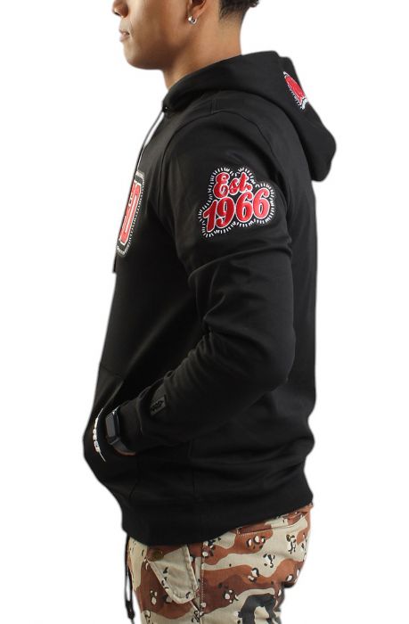 NBA Chicago Bulls Pick Stitch Hoodie  Black