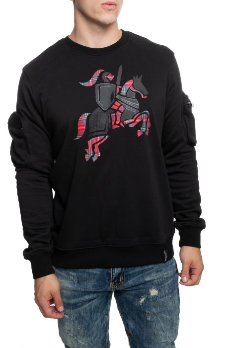 Plaid Knight Crew Black