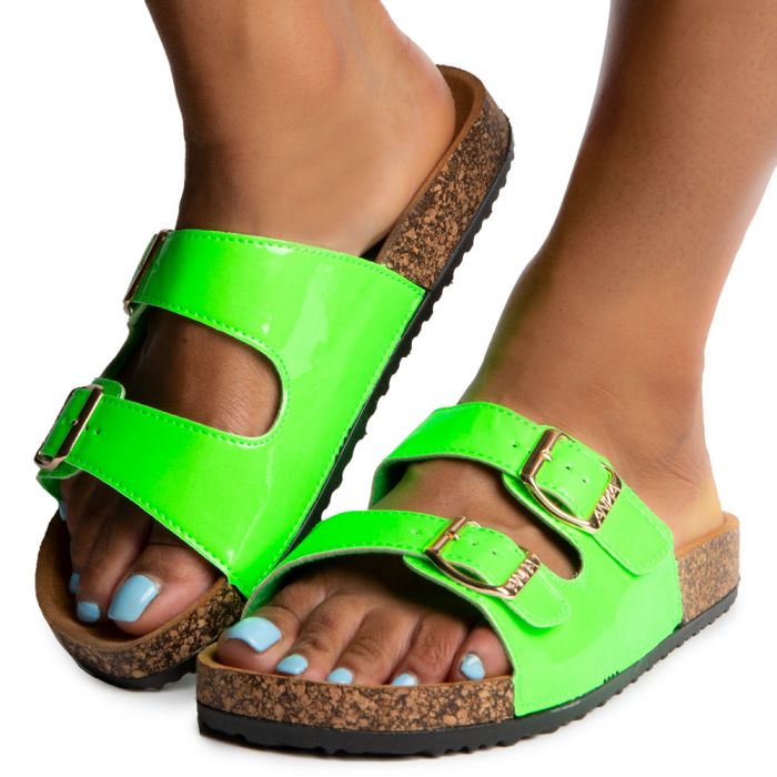Glory-100 Sandals Neon Green