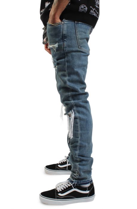 Emma Curtain Fringe Jean Blue Wash