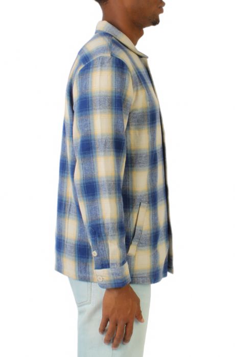 Pemberton Long Sleeve Shacket  Blue