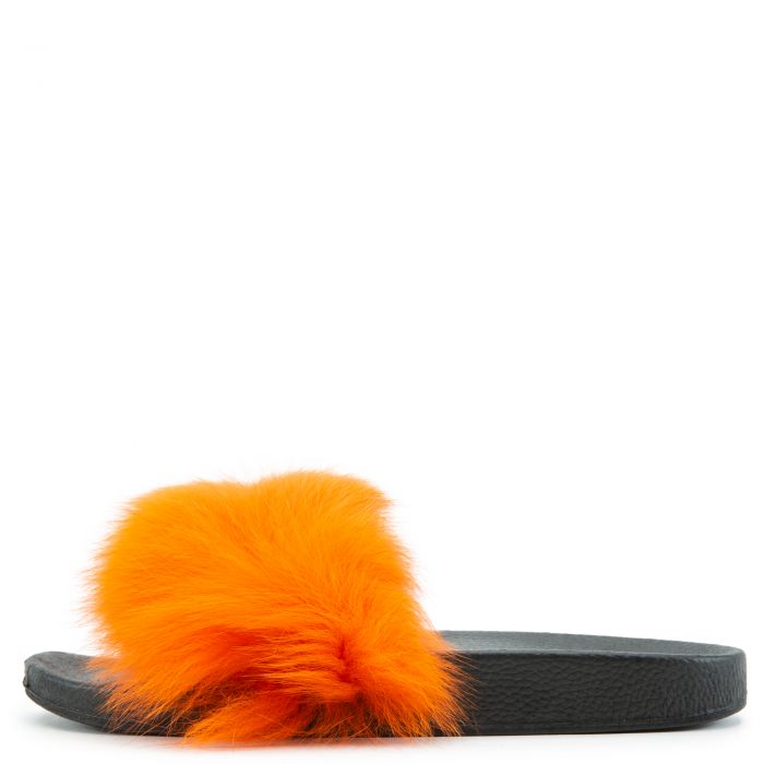 Fanzzy-1 Fur Slides Orange Fur