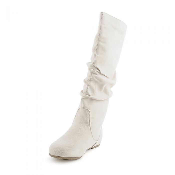 Women's Flat Mid-Calf Boot Kalisa-04 Pearl
