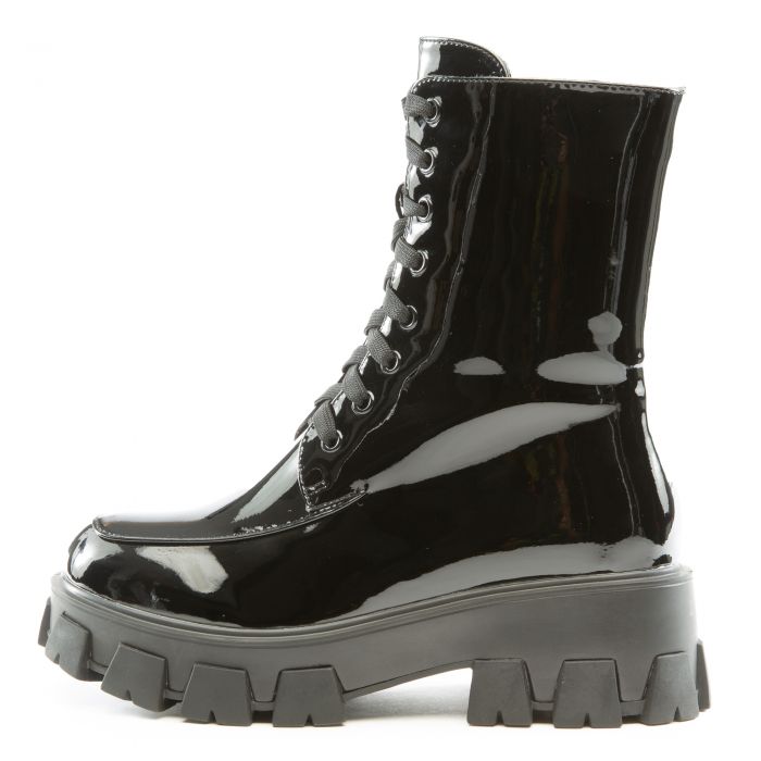 Excision Lace Up Pat Bootie Black