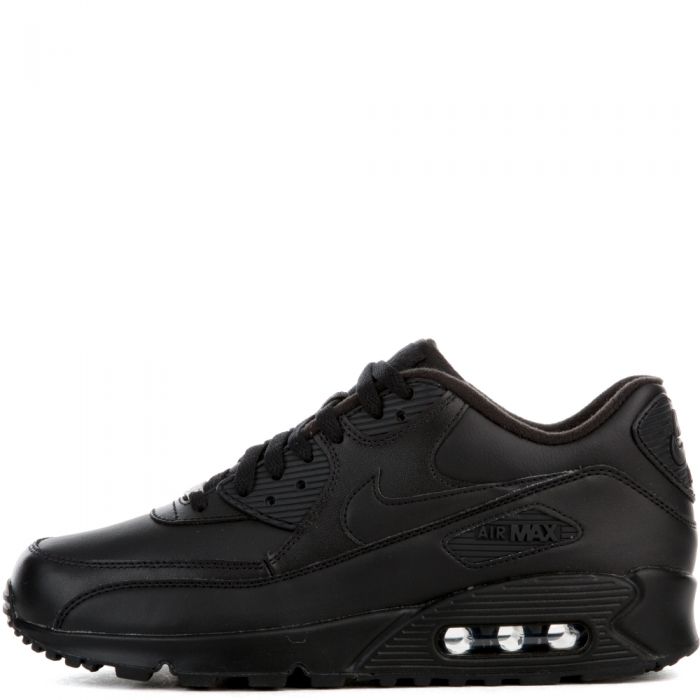 black leather air max 90s