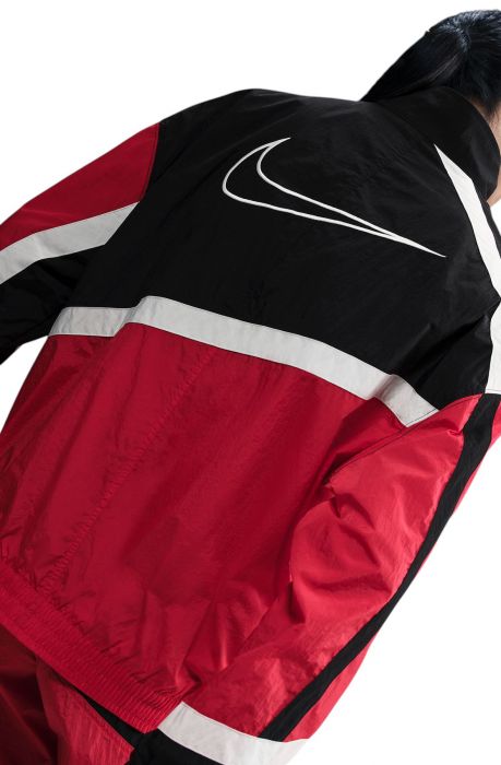 Oversized Woven Jacket UNIVERSITY RED/BLACK/SAIL/SAIL