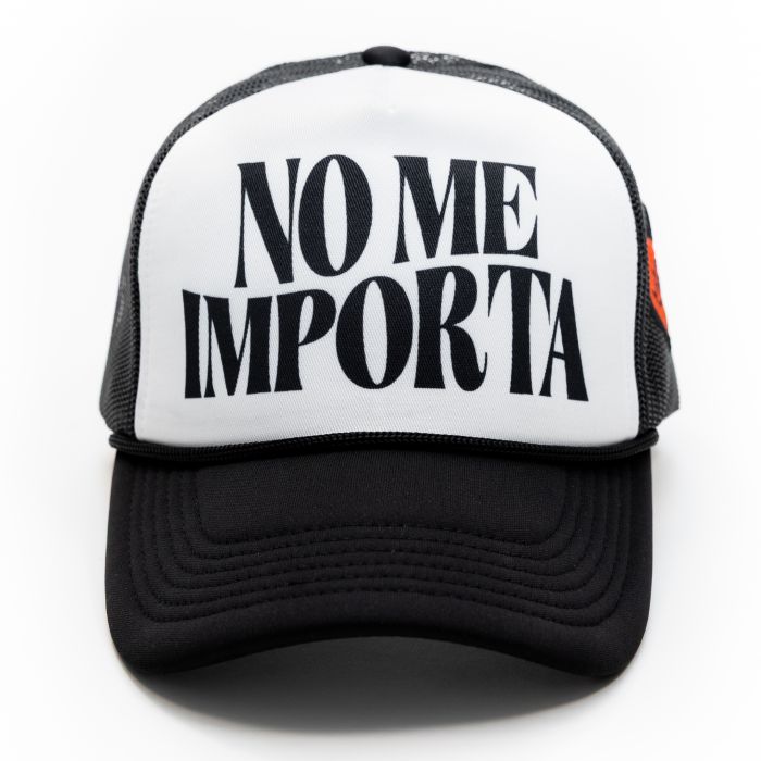 No Me Importa Trucker Hat  Black