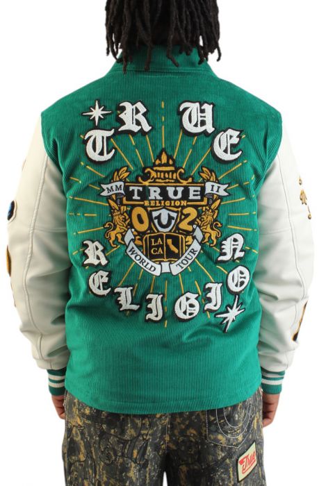 CORDUROY VARSITY JACKET Green