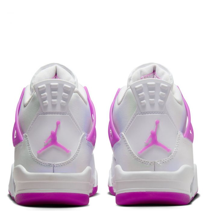 Grade School Air Jordan 4 Retro White/Hyper Violet