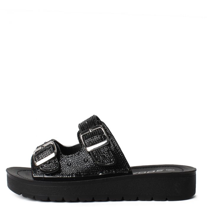 Karina Strap Slide Black