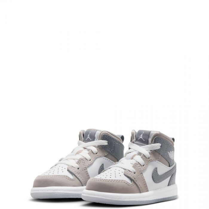 Toddler Jordan 1 Mid SE WHITE/COOL GREY-MEDIUM GREY