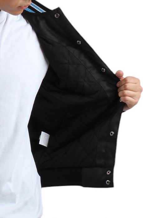 MLB Los Angeles Dodgers Twill World Series Champs Jacket Black/Royal