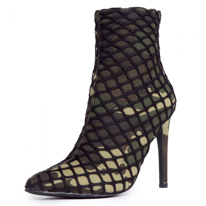 CAPE ROBBIN Gigi-38 Booties GIGI-38/CAMO - Shiekh