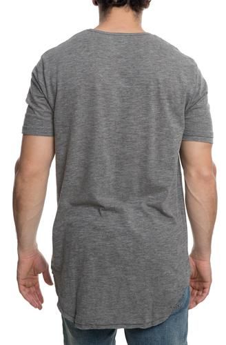 The Raw Lings Raw Edge Scoop Hem Tee Dark Grey