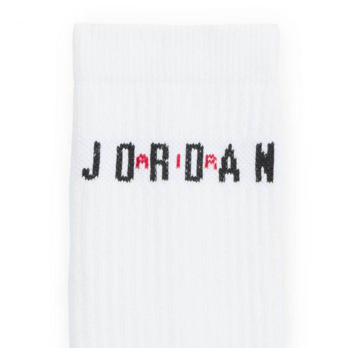 Jordan Crew Socks (6 Pairs) White/Gym RedBlack