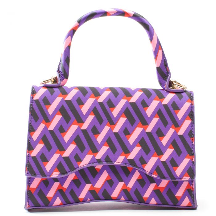 Multi Color Flap Crossbody Bag Multicolored