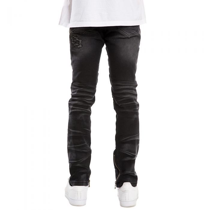 SMOKE RISE Men's Stretch Twill Jeans JP 6022 BLK - Shiekh