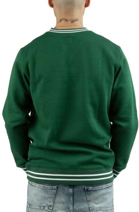 Varsity Crewneck Fleece Eden Green