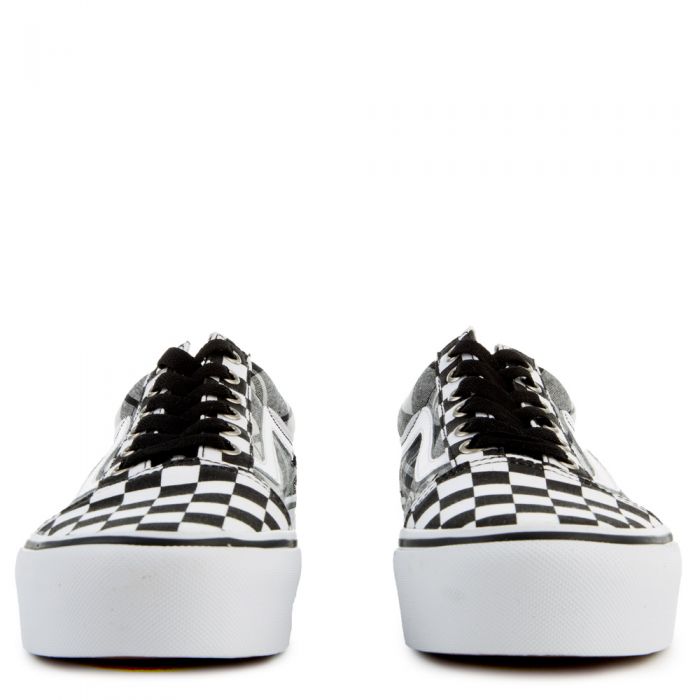 Old Skool Platform Plaid Checkerboard Black/True White