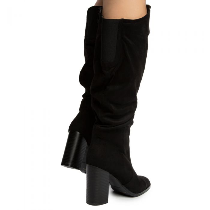 Upside-36M Slanted Top Boots BLACK