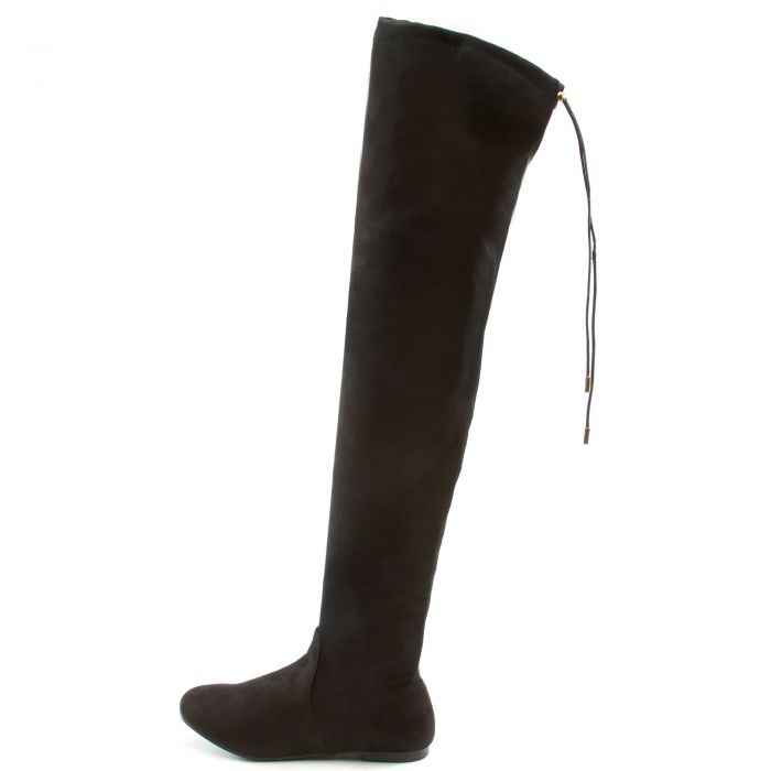 Vickie-41TH Over The Knee Boot Black Suede