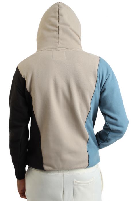 Designer Panel Cut Block Hoodie  Multi Color