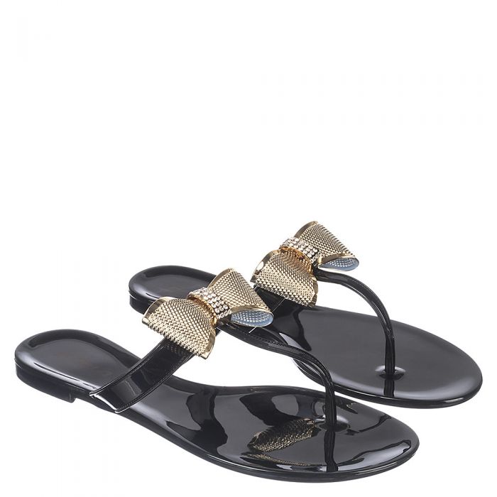Glade Thong Sandals Black/Gold