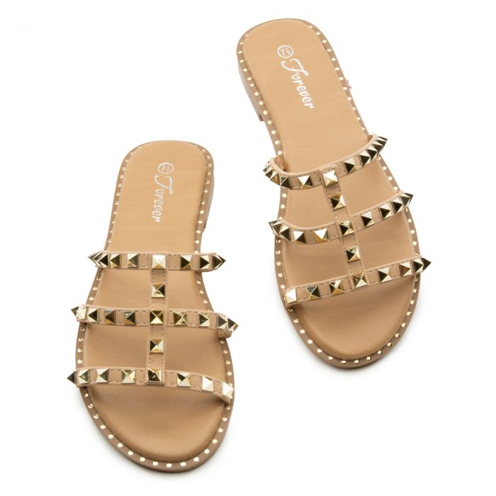 Ding-32 Flat Sandals Taupe