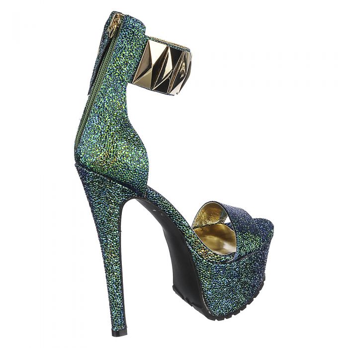 SHIEKH Women's Rage High Heel Platform Shoe RAGE BLU.IRI Shiekh