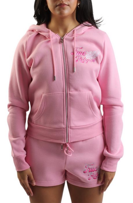 Classic Winged Crystal Zip Hoodie 