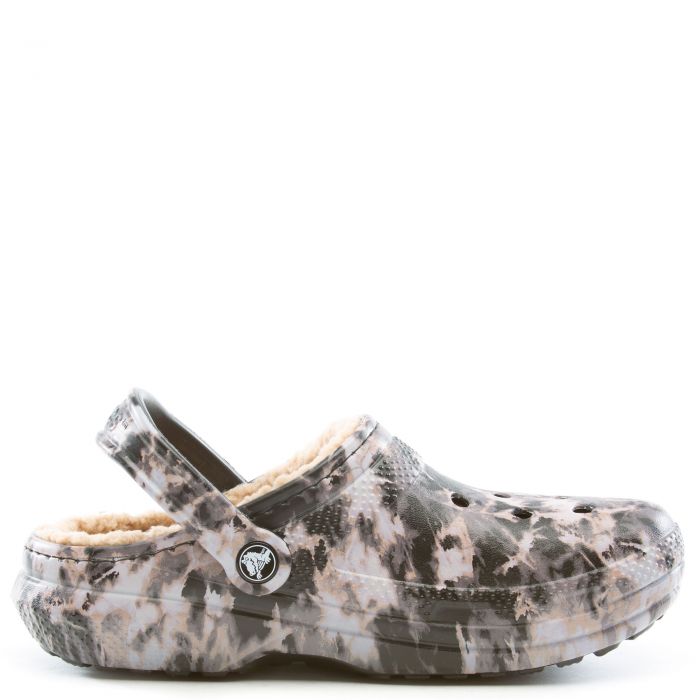 Classic Lined Bleach Dye Clog Black